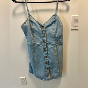 Zara Light Blue Denim Dress